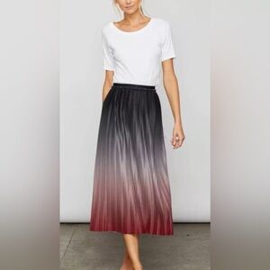 NWT sundays Pleated Ombré Midi Skirt